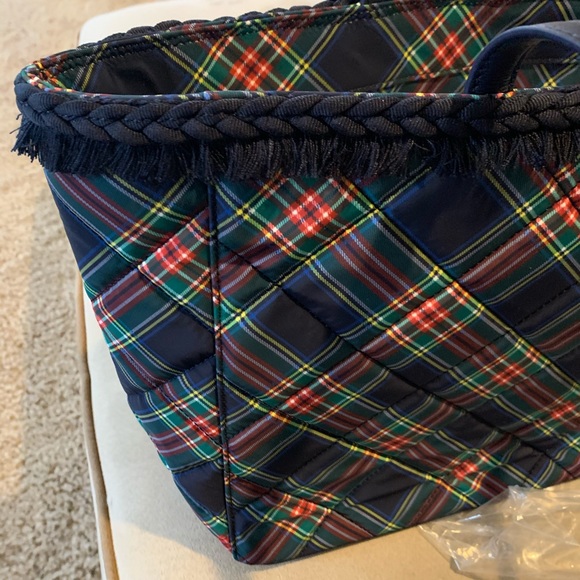 Talbots Scottish tartan plaid tote bag - Picture 3 of 4